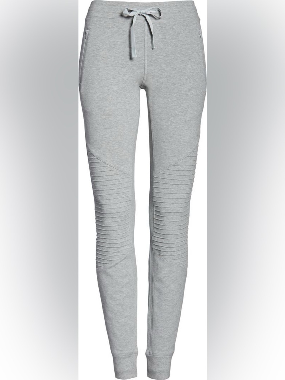 ALO Yoga  Light Grey Ribbed Knee Joggers